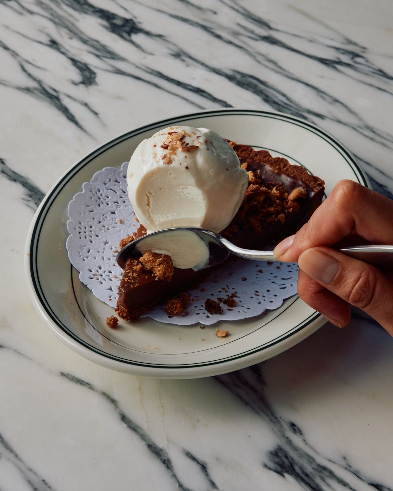 Dessert being served