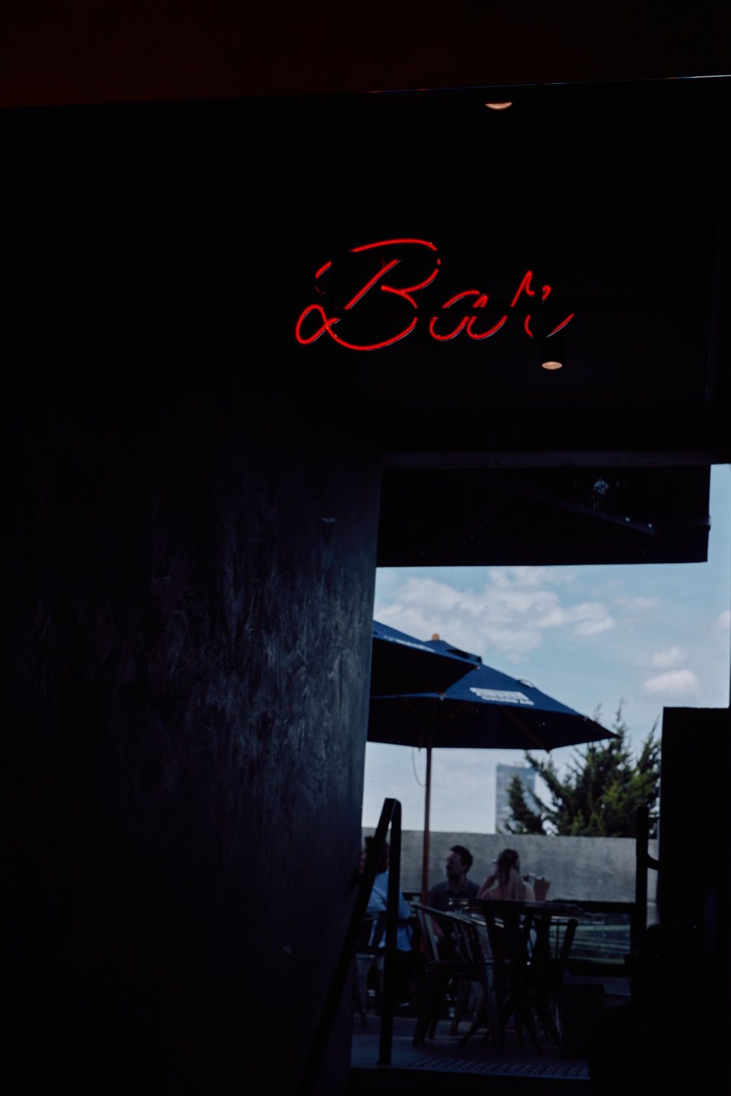 The bar at night
